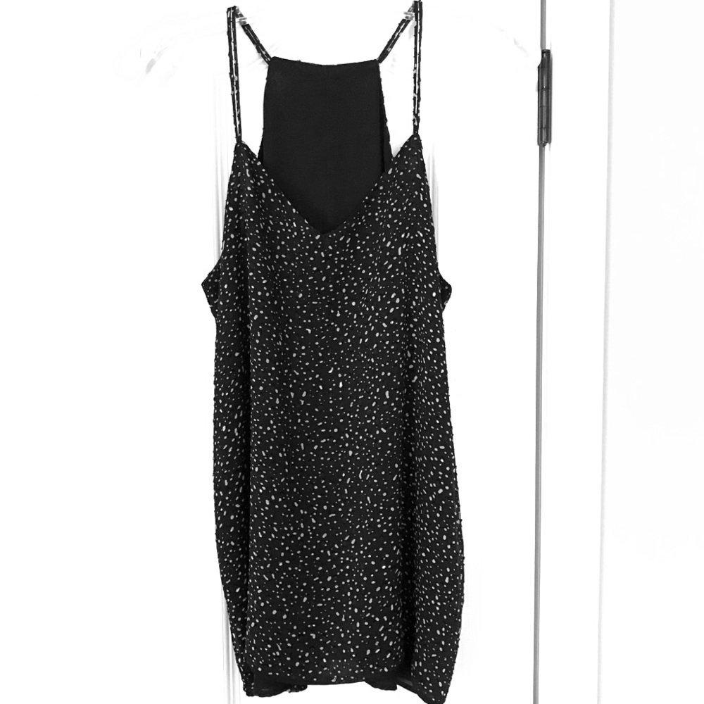 Black with white dots tank top